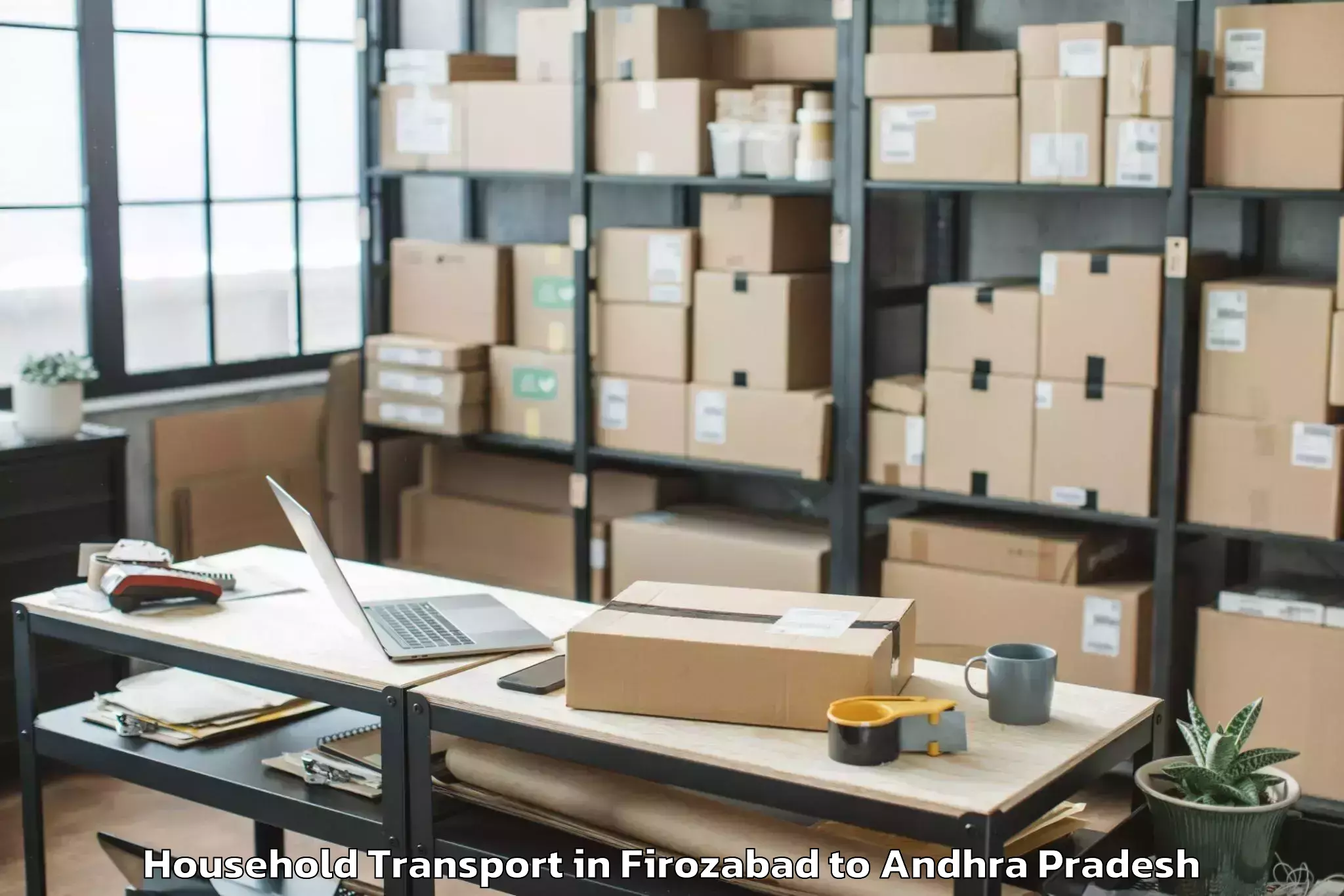 Book Firozabad to Santhabommali Household Transport